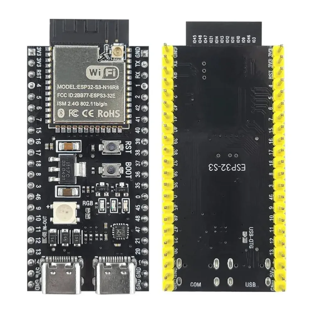 ESP32-S3-DevKitC-1 (N16R8, Dual USB-C) – view 2