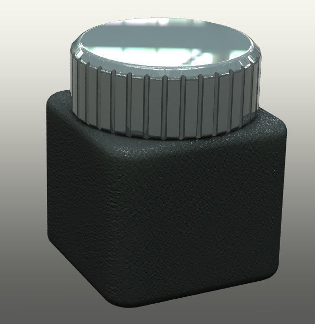 Plastic square jar with lid – view 4